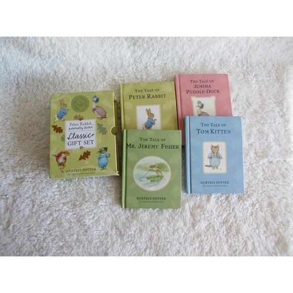 Beatrix Potter Classic Tales Book Gift Set Peter Rabbit Floppy Small Plush - Picture 2 of 11